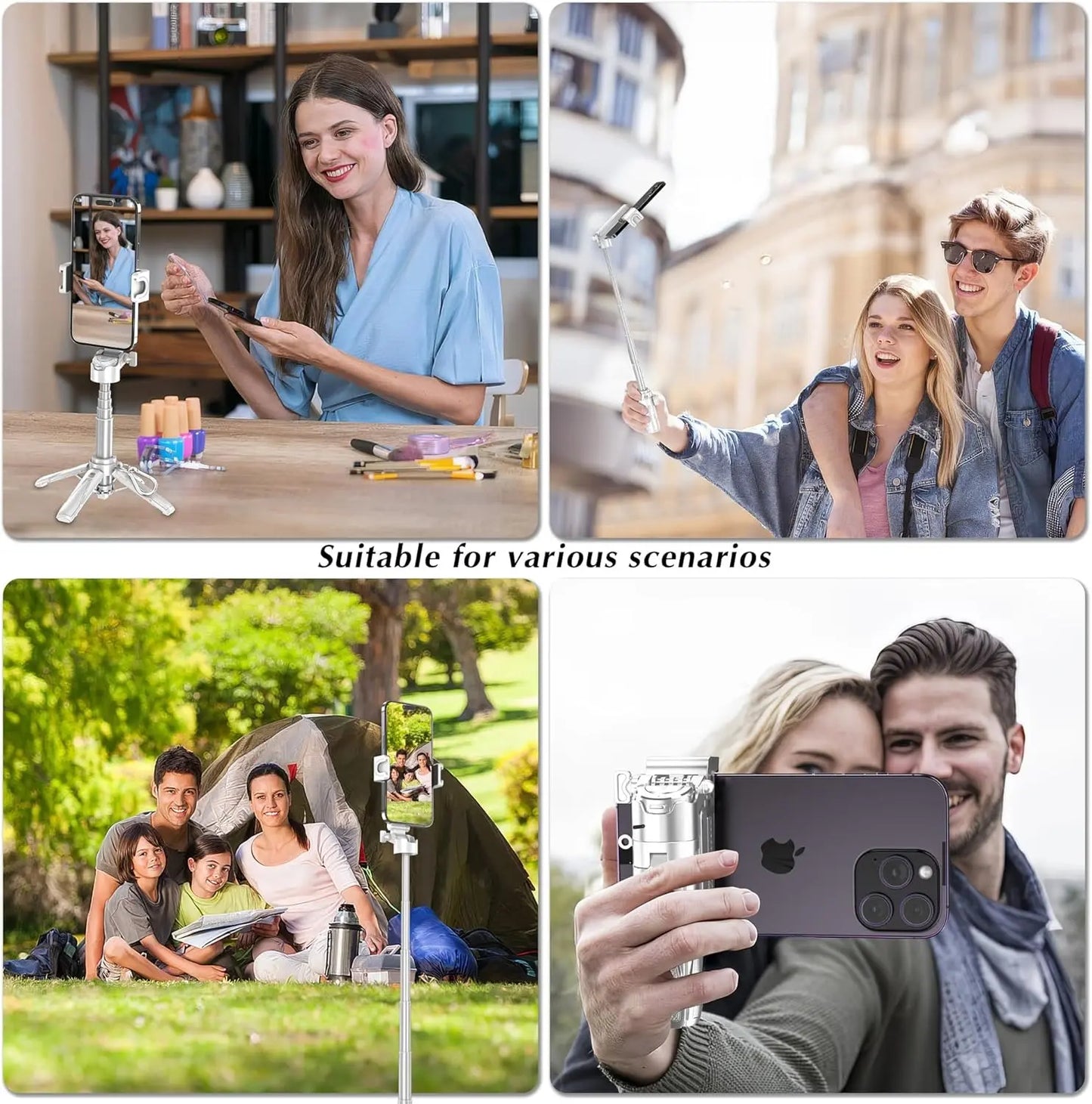 Phone Tripod for Iphone/Android & Selfie Stick with Remote, Upgraded Stand, Compatible with Iphone 17/16/15/14/13, Travel-Friendly & Stable