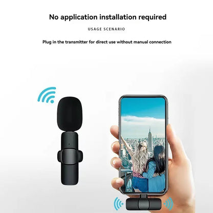 Other Professional Electronic Wireless Collar Clip Microphone - Omnidirectional Condenser Mic for Iphone/Ipad/Android Smartphones, Ideal for Interview, Vlogging, Vlogging Equipment