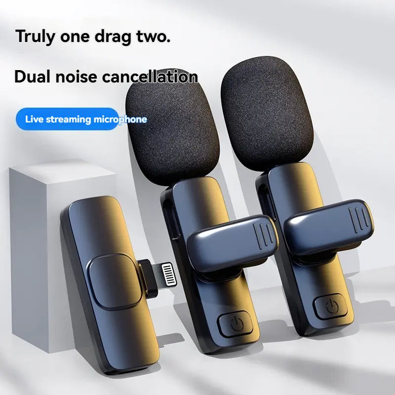 Other Professional Electronic Wireless Collar Clip Microphone - Omnidirectional Condenser Mic for Iphone/Ipad/Android Smartphones, Ideal for Interview, Vlogging, Vlogging Equipment