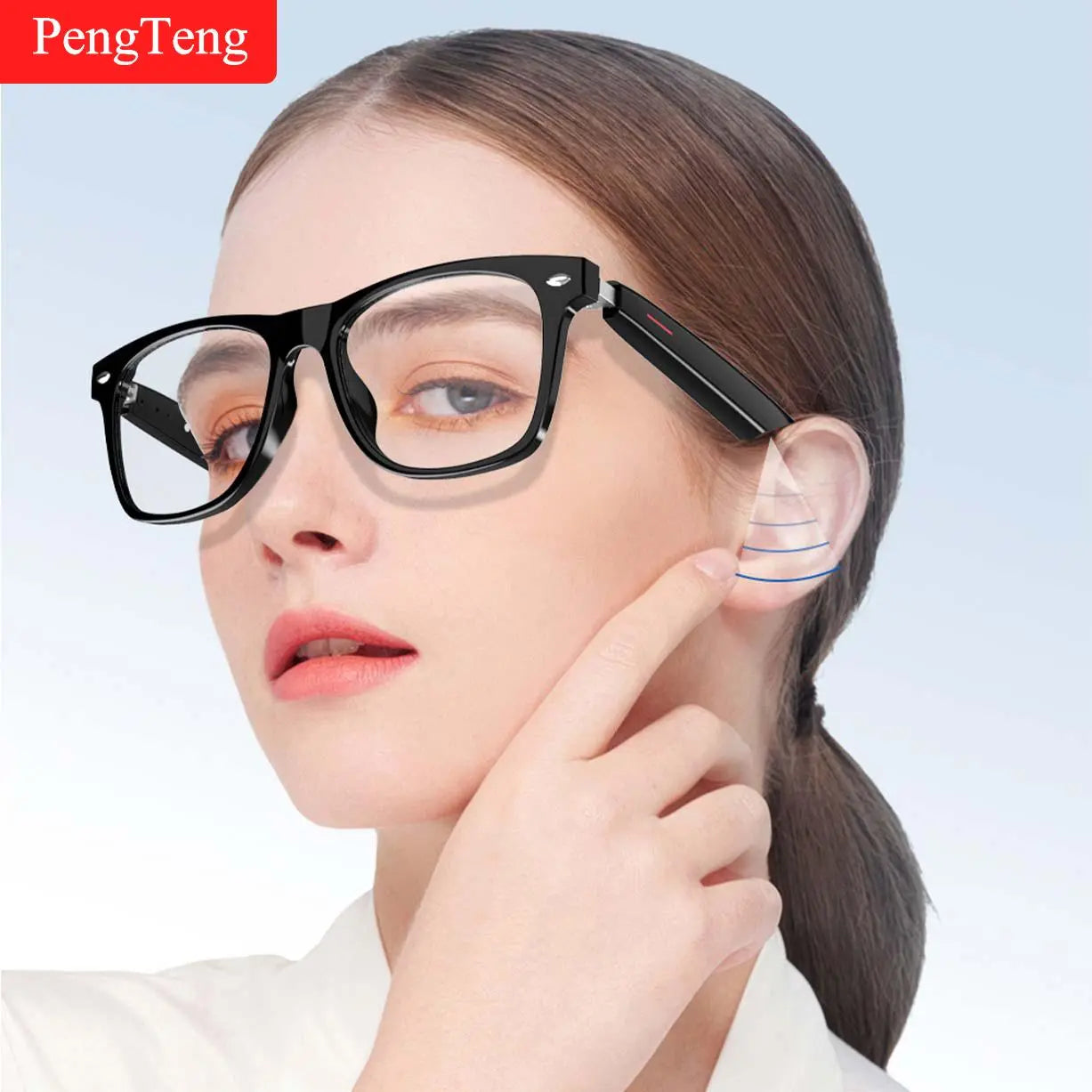 Advanced Smart Glasses with 3D Surround Sound, Voice Call Functionality, Music Playback, Quick Bluetooth Connectivity, High-Capacity Battery, and Extended Standby Time – Ideal for Home, Office, Travel, and Outdoor Activities, Perfect Gift Option