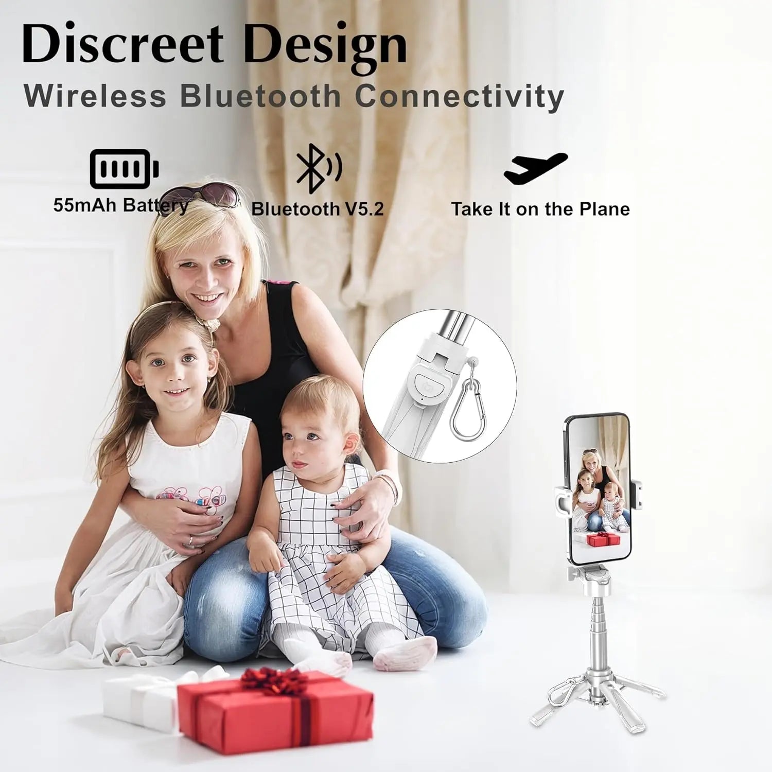 Phone Tripod for Iphone/Android & Selfie Stick with Remote, Upgraded Stand, Compatible with Iphone 17/16/15/14/13, Travel-Friendly & Stable