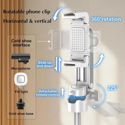Phone Tripod for Iphone/Android & Selfie Stick with Remote, Upgraded Stand, Compatible with Iphone 17/16/15/14/13, Travel-Friendly & Stable